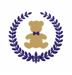 Bear in Frame Embroidery Design