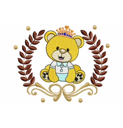 Royal Baby Bear Frame Embroidery Design Royal Baby Bear Frame Embroidery Design
