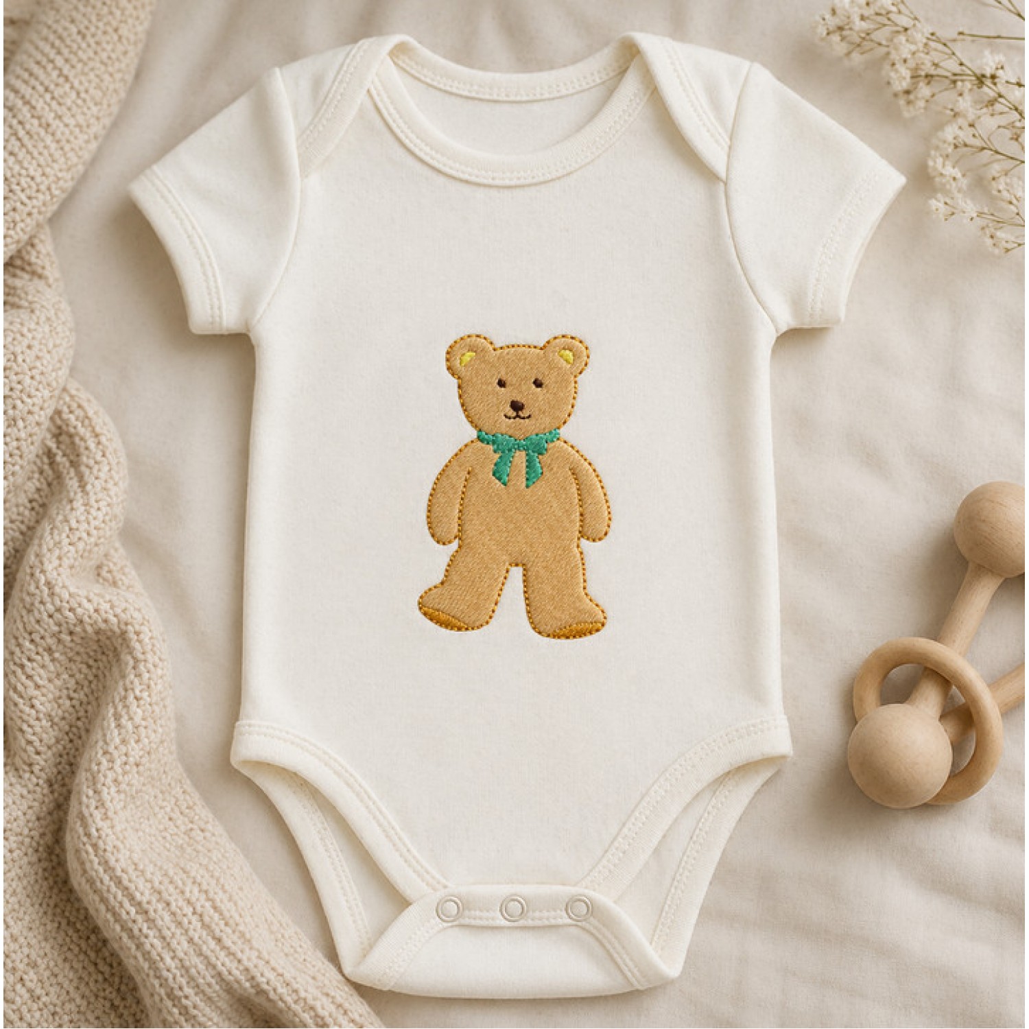Baby Teddy Bear Embroidery Design