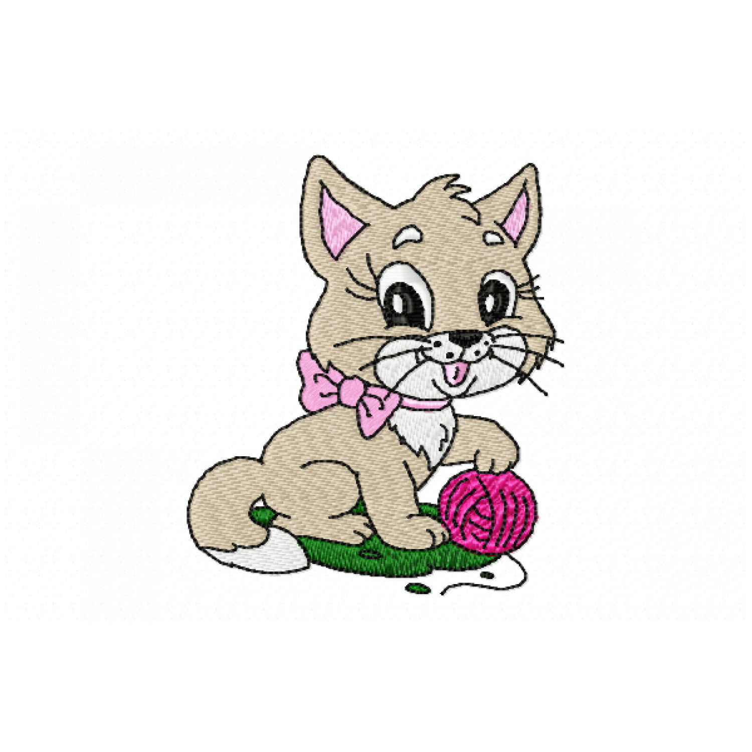 Beautiful cat Embroidery Design