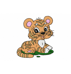 Beautiful tiger Embroidery Design
