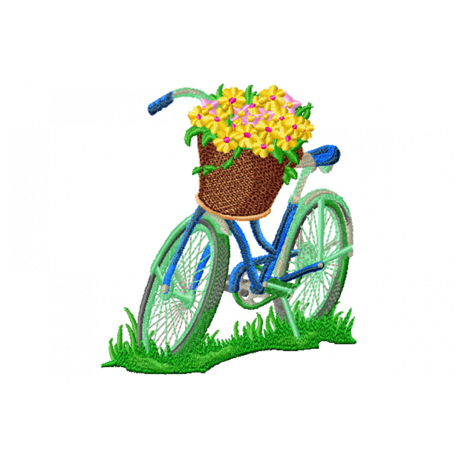 Bicycle Embroidery Design Free 5x7