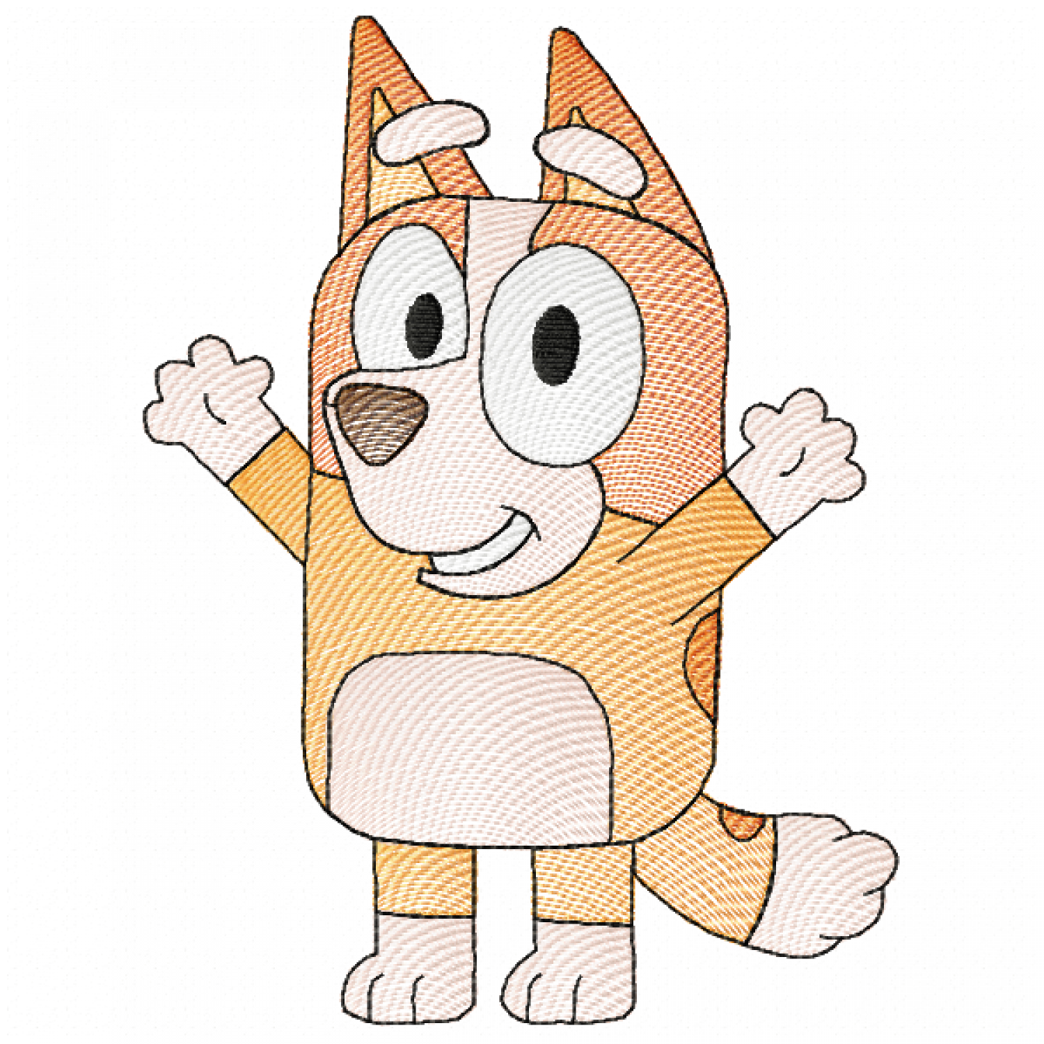 Cute Cartoon Puppy Sisters Embroidery Design