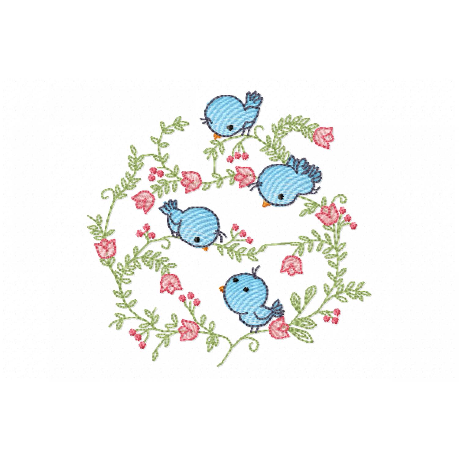 Birds Embroidery Design