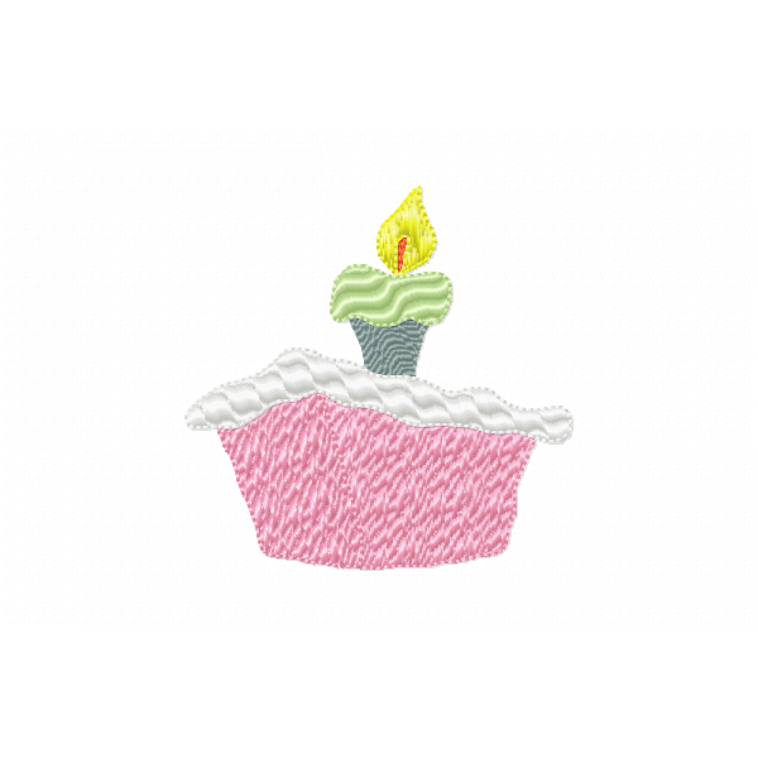 Birthday Cupcake Embroidery Design