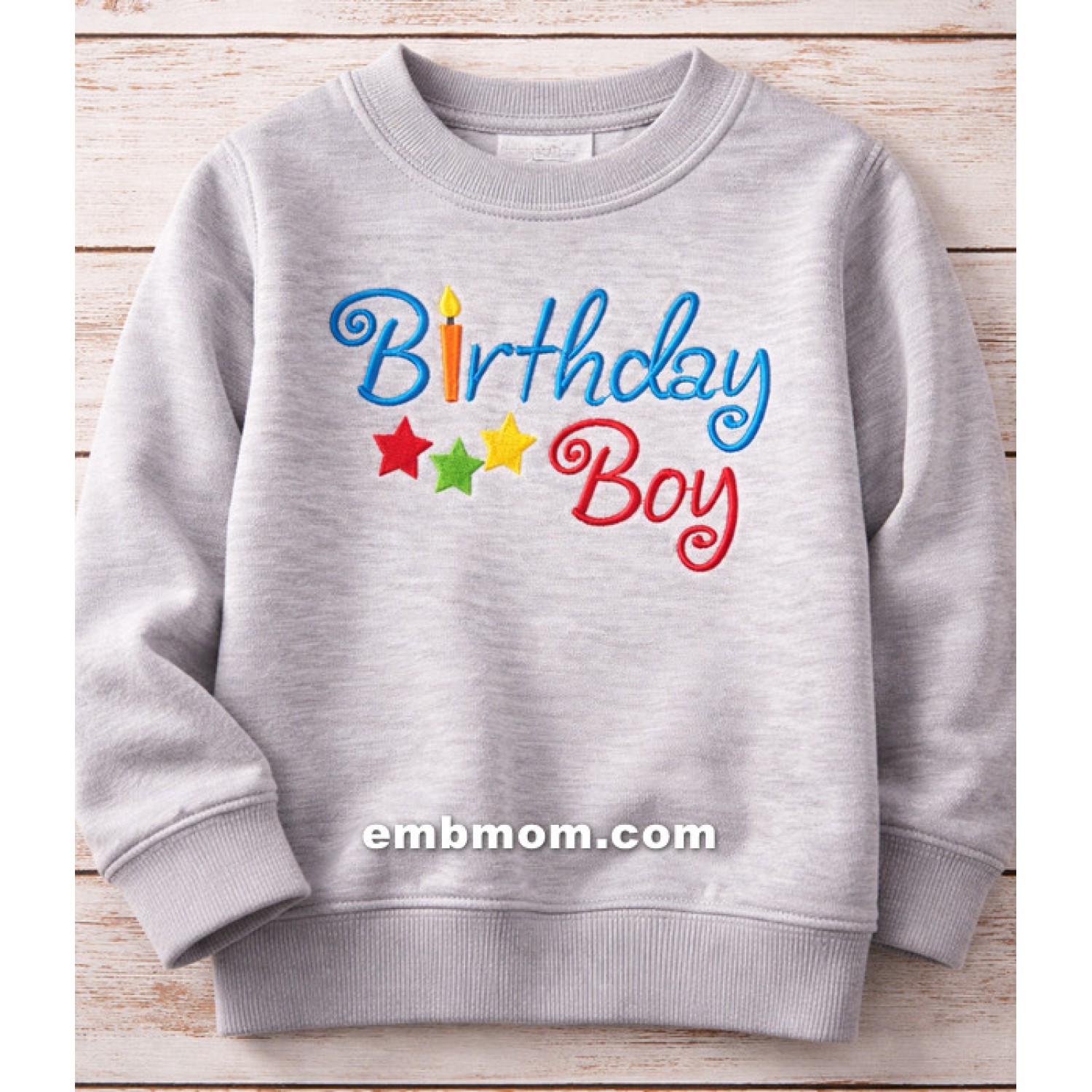 Cute Birthday Boy Embroidery Design 5x7