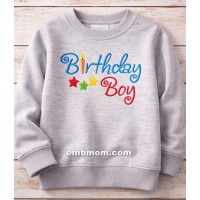 Cute Birthday Boy Embroidery Design 5x7