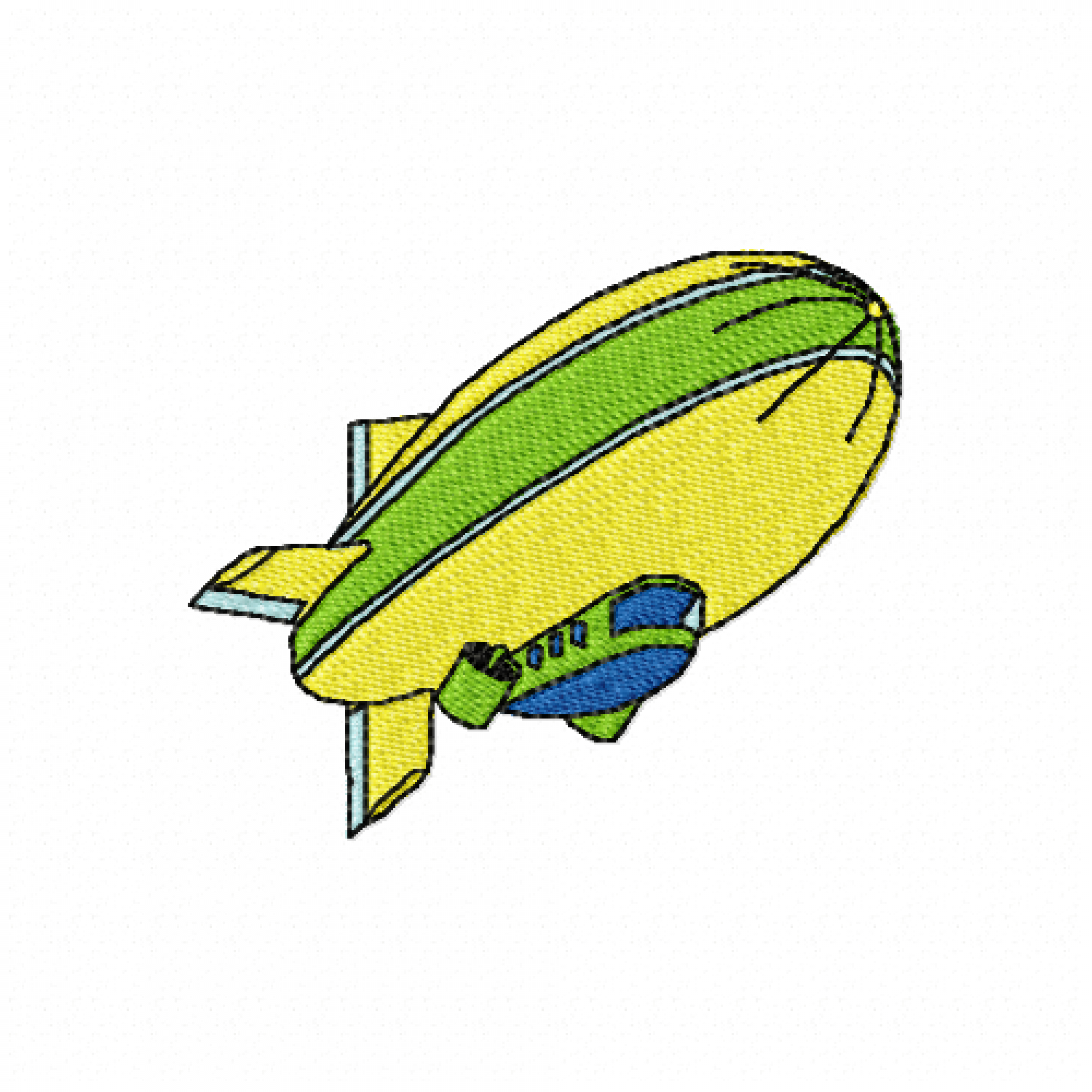Blimp Free Embroidery Design 4X4