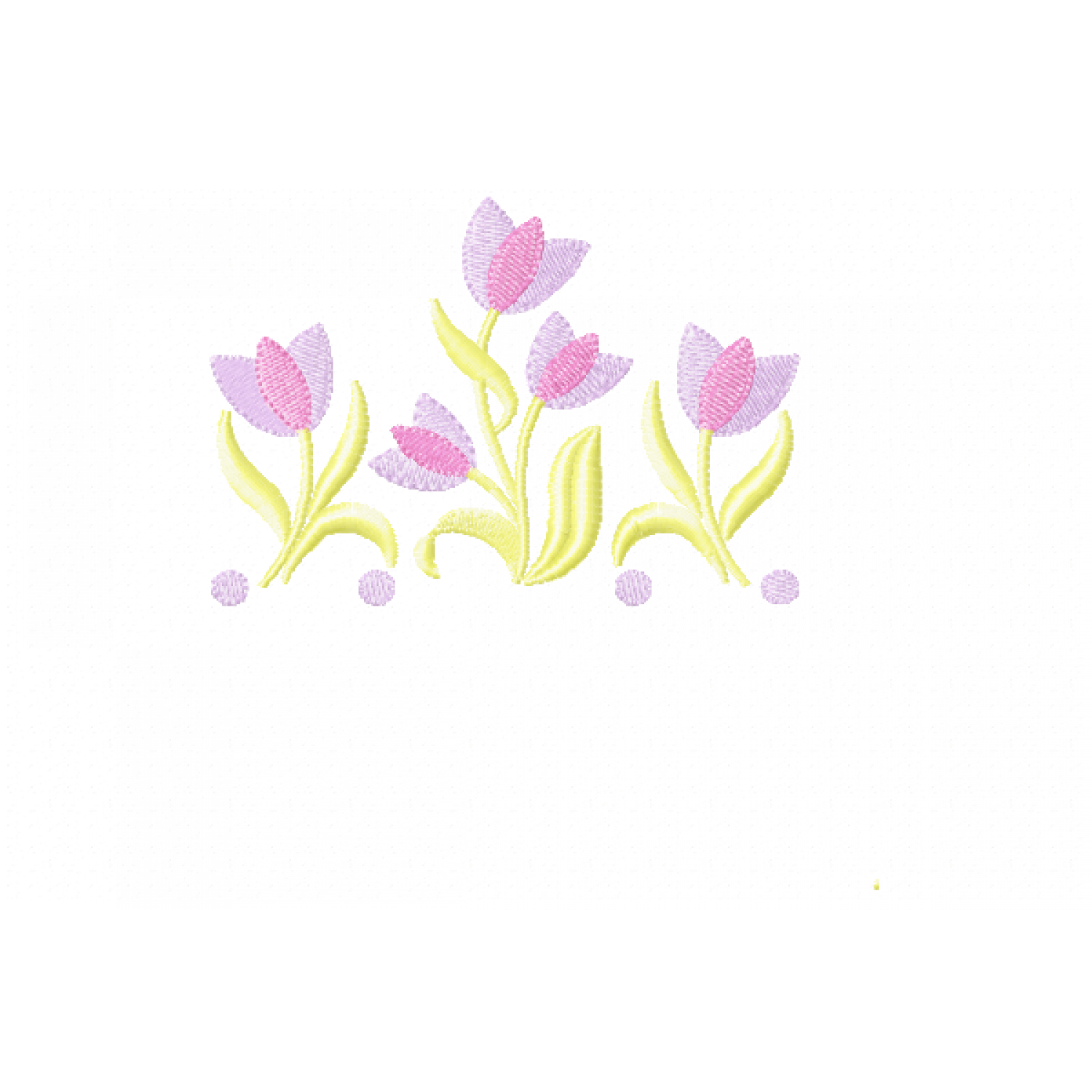 Blue Flower Embroidery Design