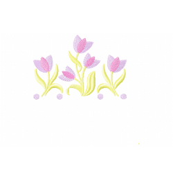 Blue Flower Embroidery Design
