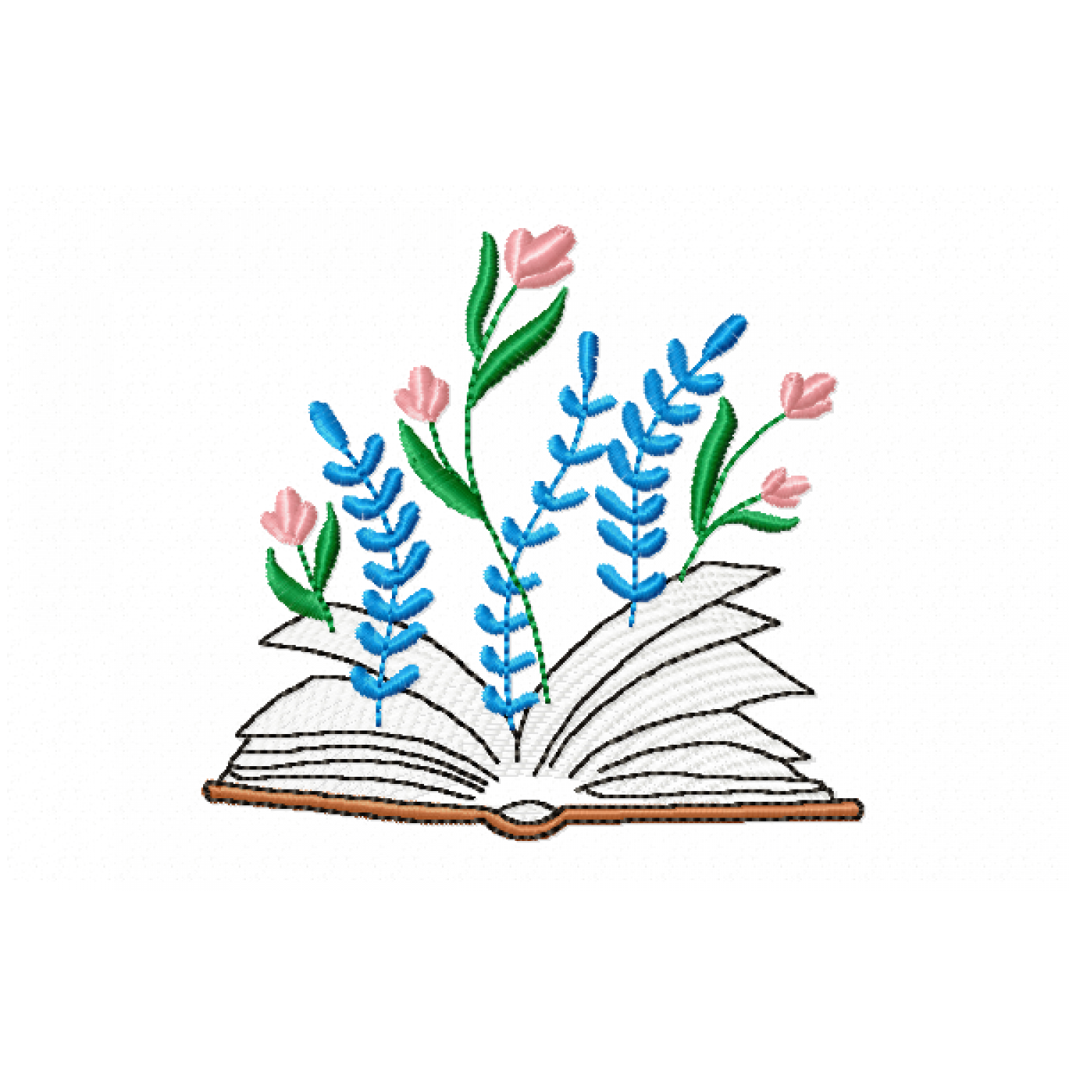 Book of Flowers Embroidery Design