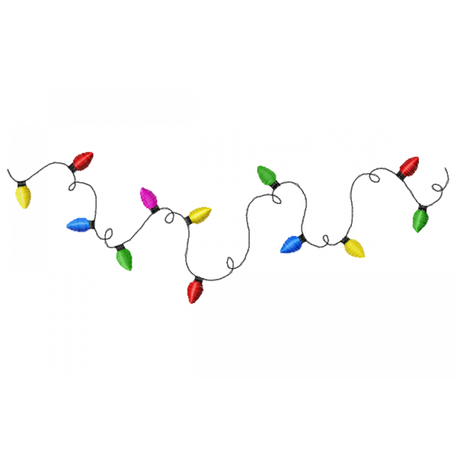 Bulbs Christmas Embroidery Design