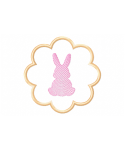 Easter Bunny Mug Rug ITH Embroidery Design
