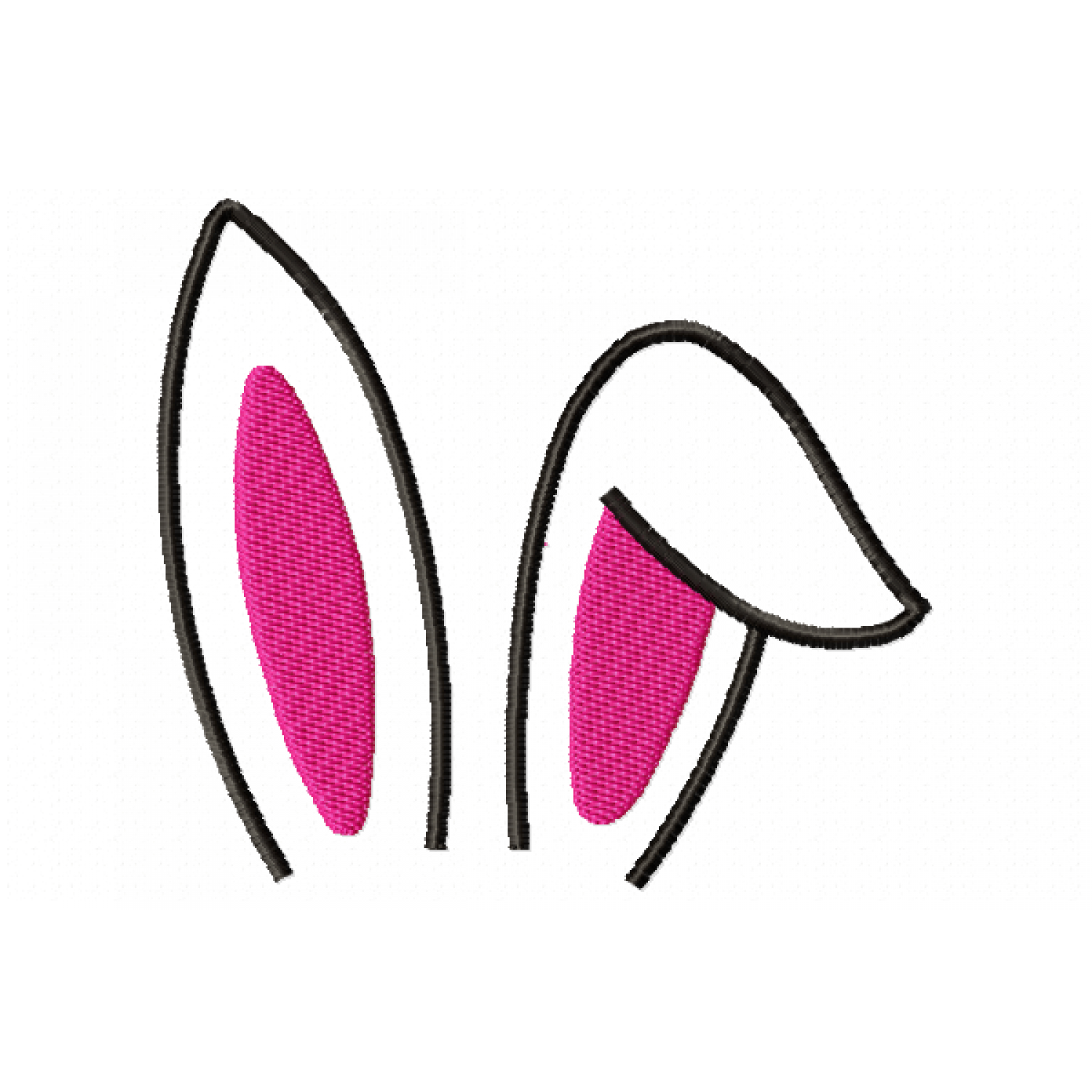 Cute Bunny Ears Embroidery Design