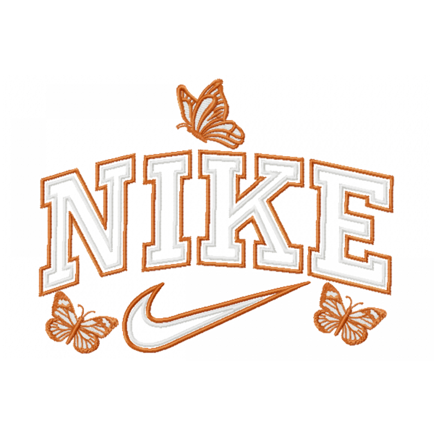 Butterfly Sports Style Embroidery Design