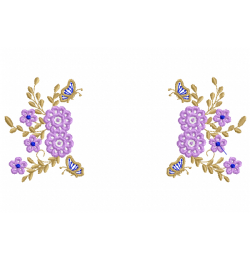 Butterflies flowers Embroidery Design Butterflies flowers Embroidery Design