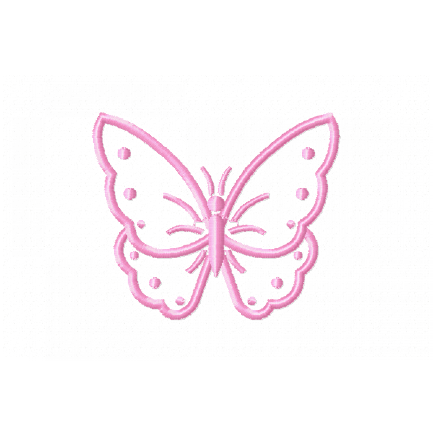 Pink Butterfly Embroidery Design