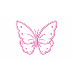 Pink Butterfly Embroidery Design