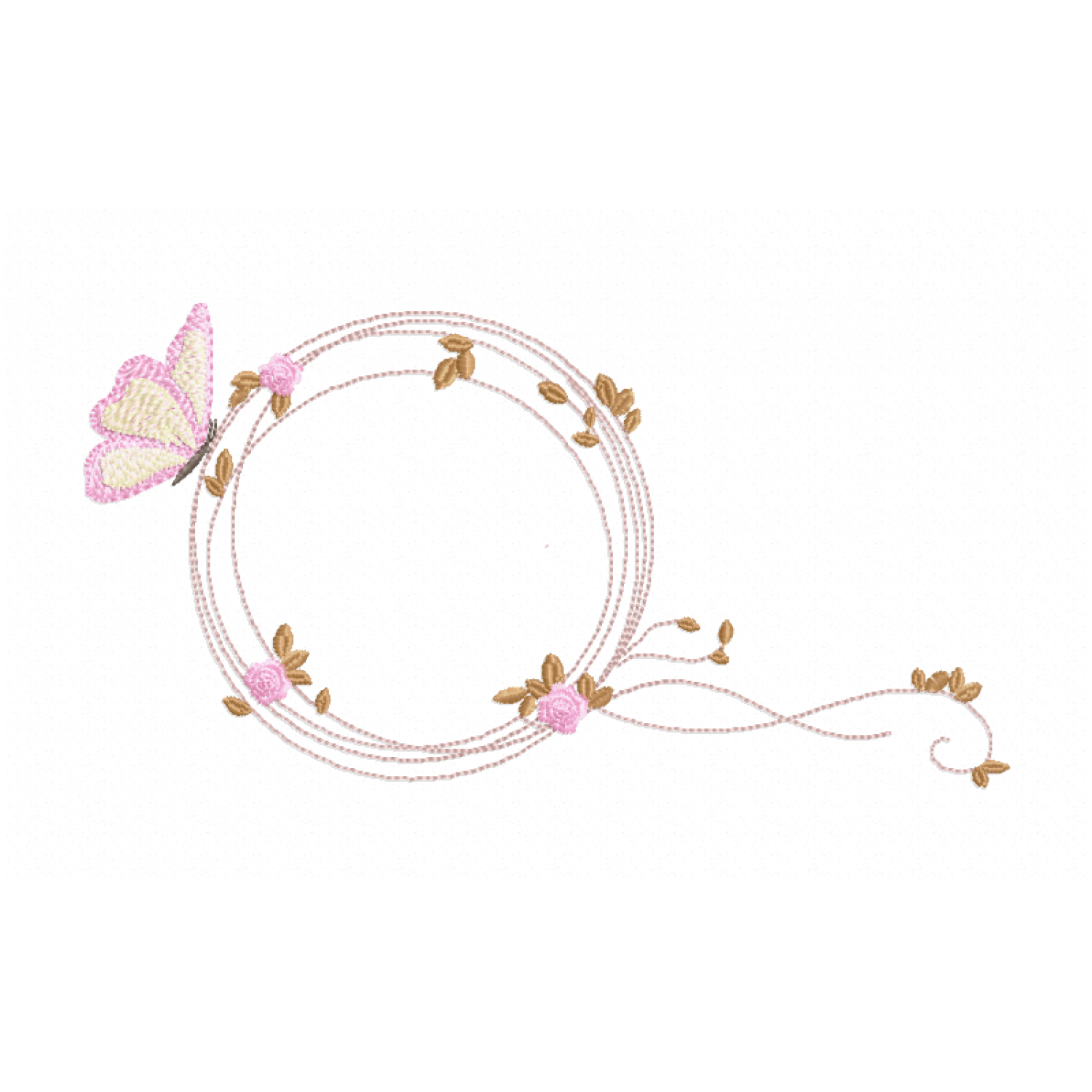 Butterfly frame Embroidery Design