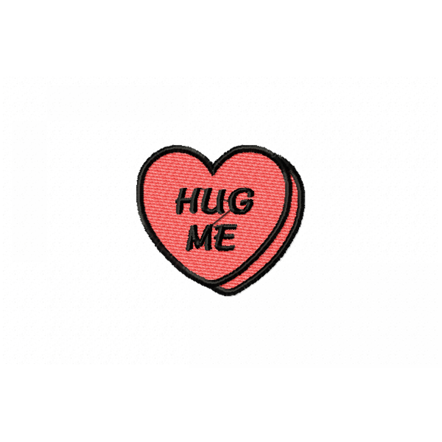 Candy Heart "Hug Me" Embroidery Design 4x4