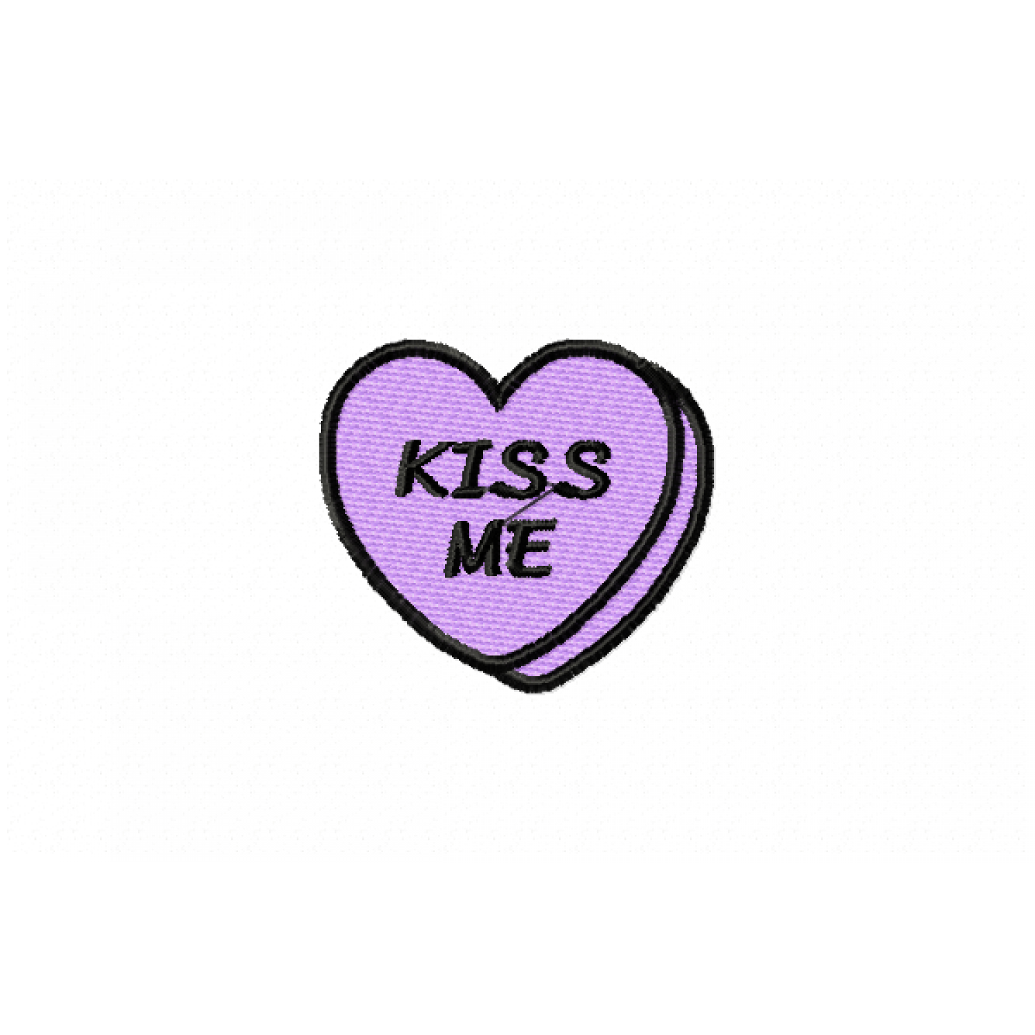 Candy Heart "Kiss Me" Embroidery Design 4x4