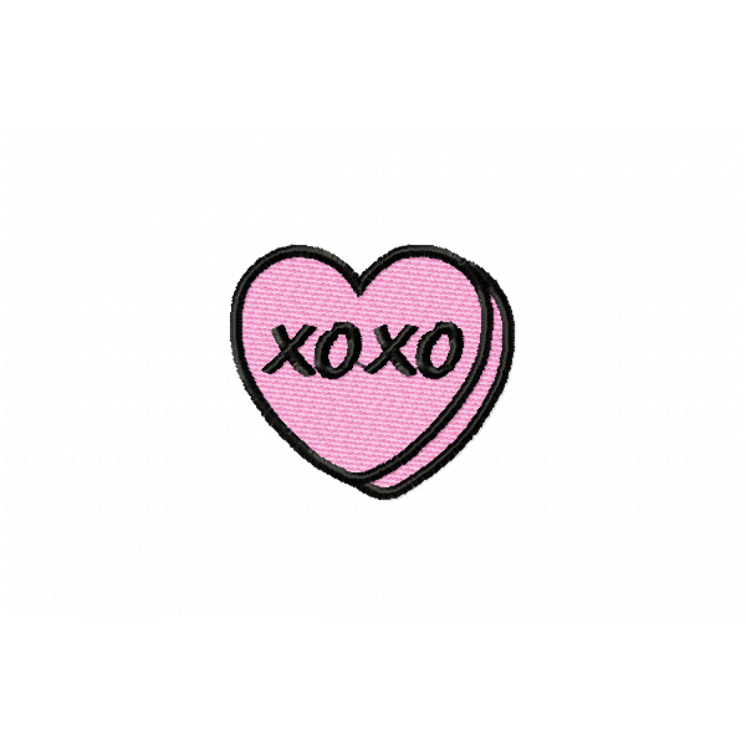 Candy Heart Xoxo Embroidery Design 4x4
