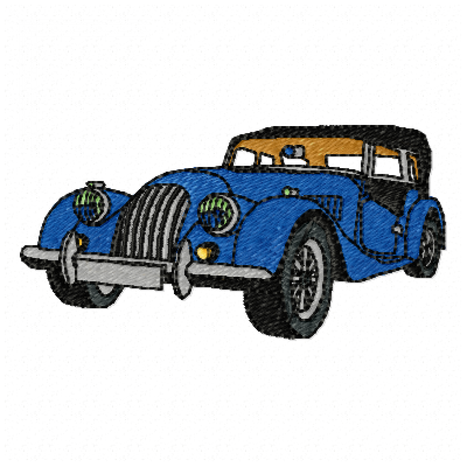 Classic Car Embroidery Design 4x4