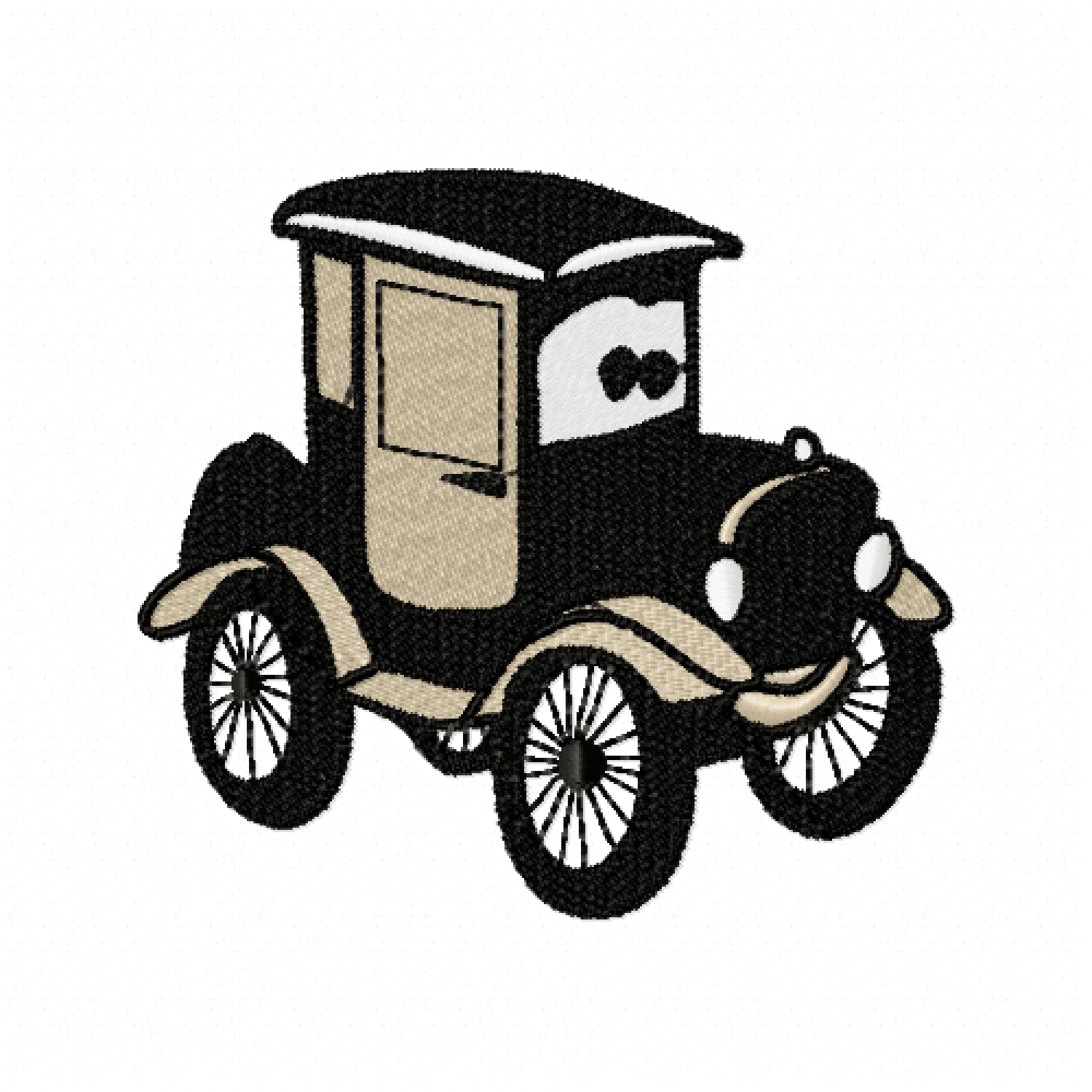 Cartoon Race Car Embroidery Design 4X4