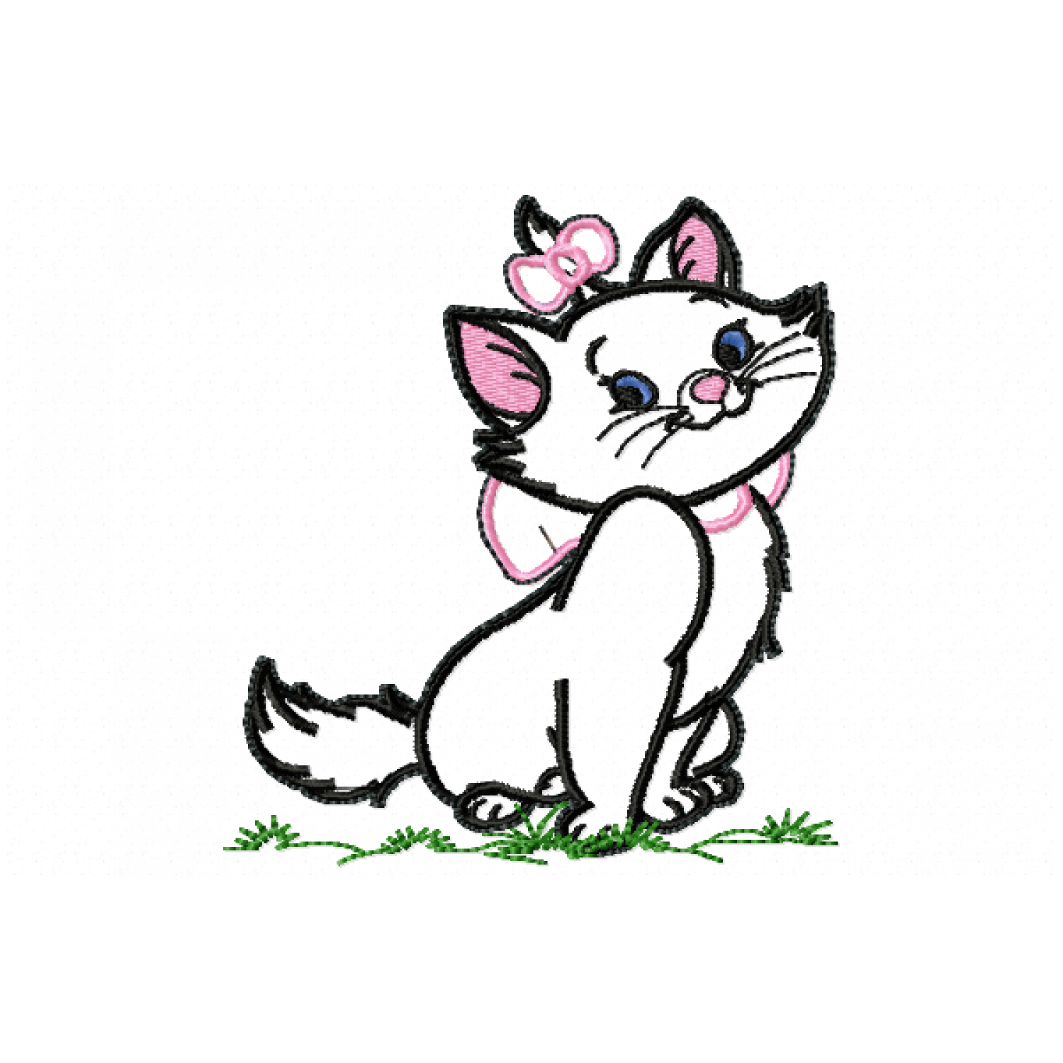 Cat Girl Embroidery Design