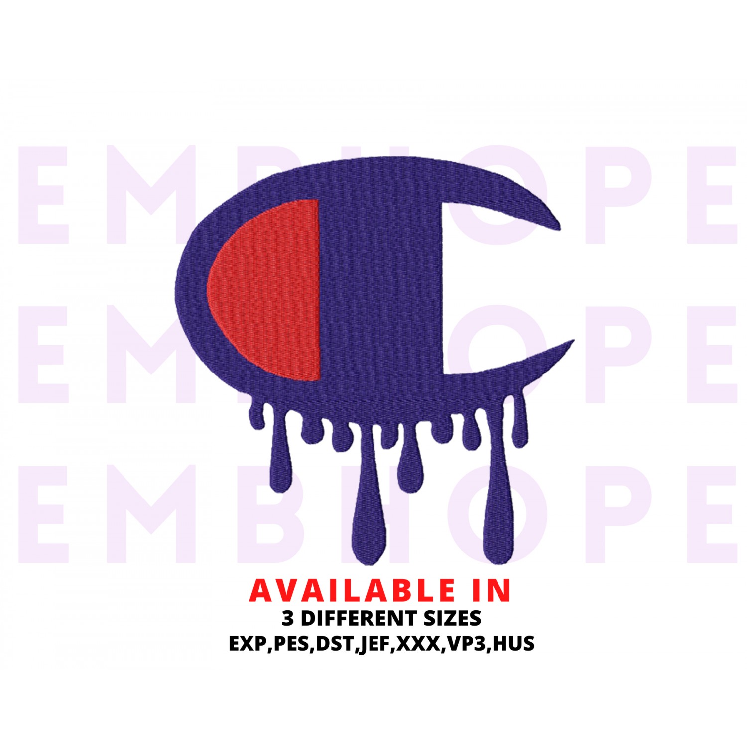 Sport Champion Style Embroidery Design