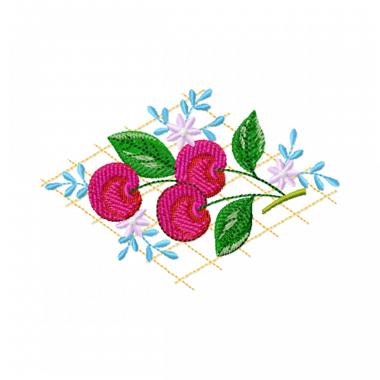 Cherry Embroidery Design