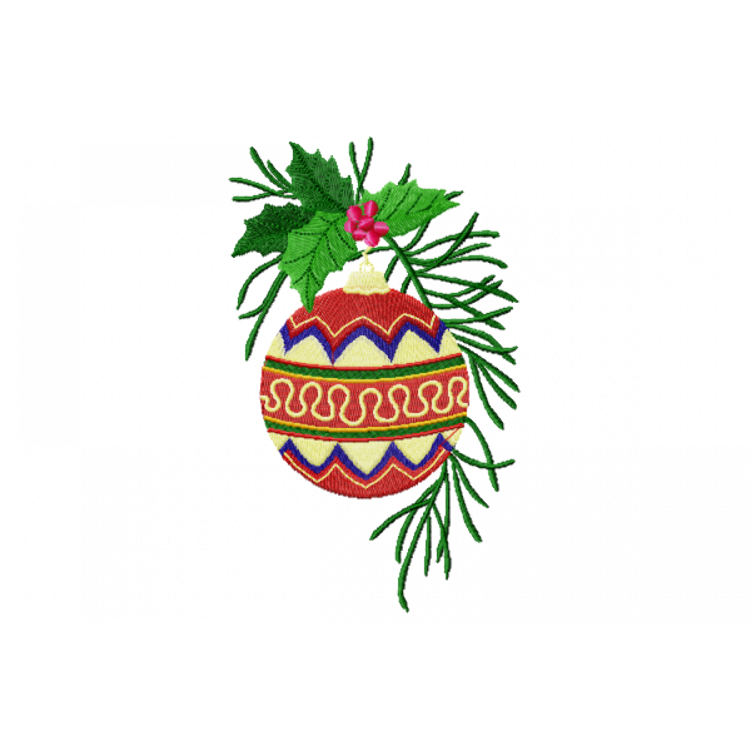 Christmas Poinsettia Embroidery Design