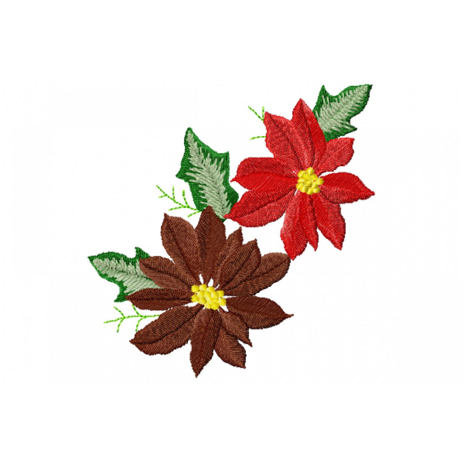 Christmas flower Embroidery Design