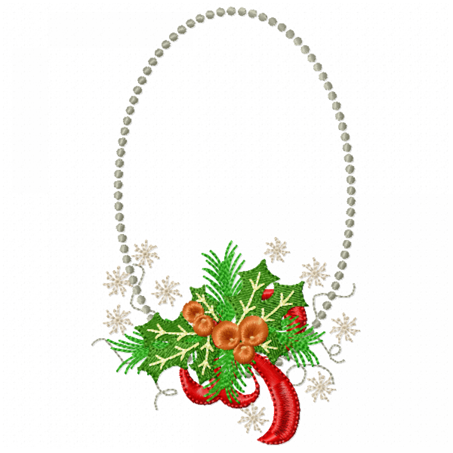 Christmas frame Embroidery Design