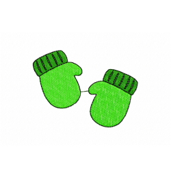 Christmas gloves Embroidery Design