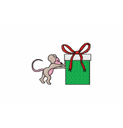 Christmas mouse Embroidery Design