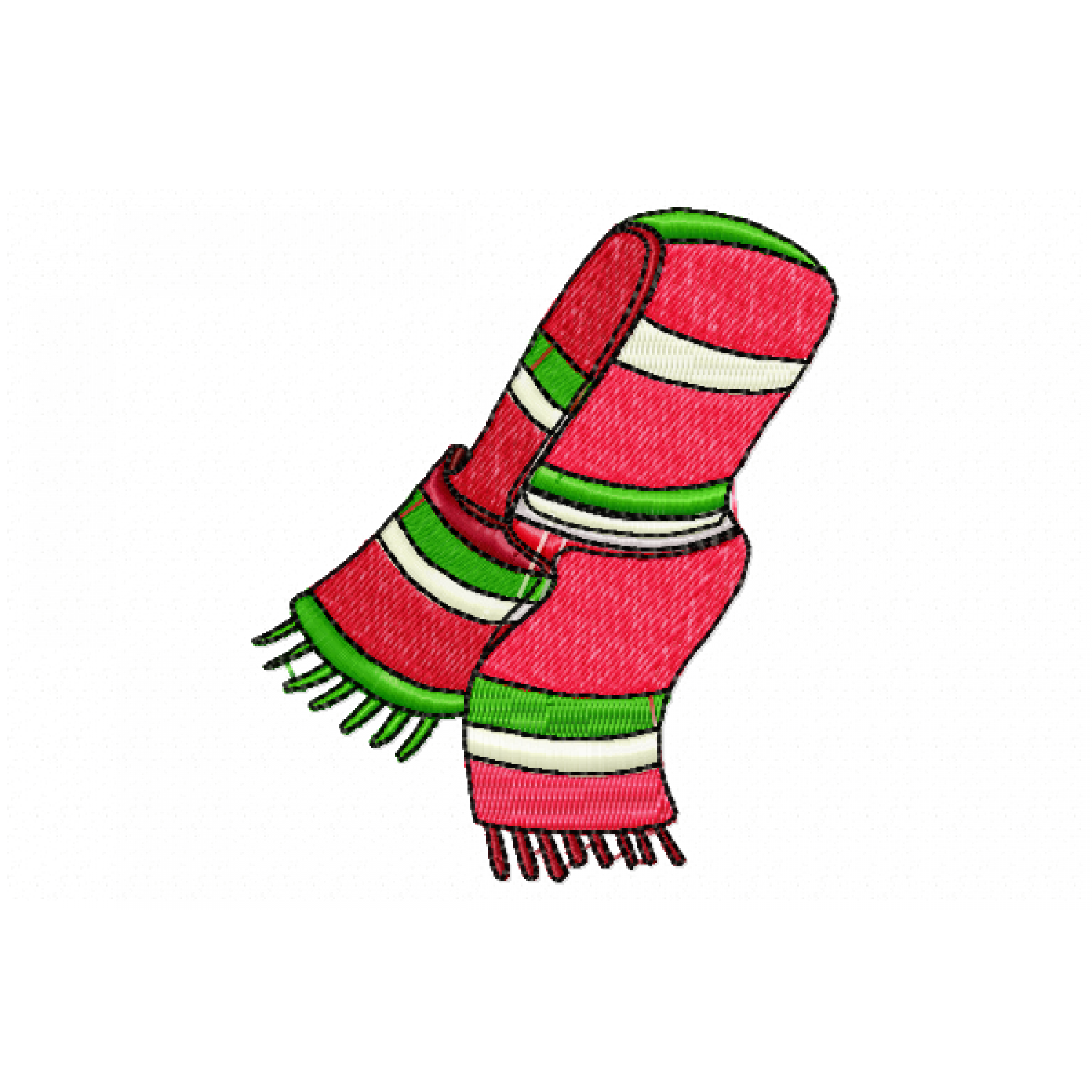 Christmas scarf Embroidery Design