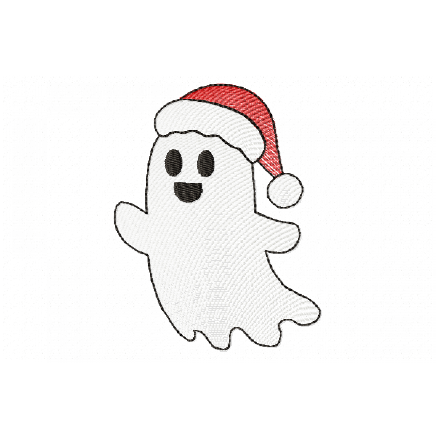 Christmas Ghost Embroidery Design