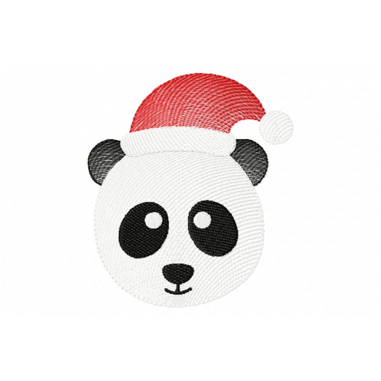 Christmas Panda Embroidery Design