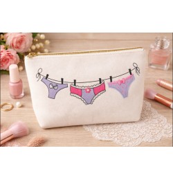 Cute Clothes line Embroidery Design 5x7