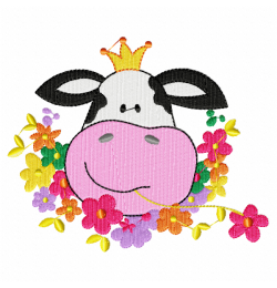 Free Cow face Embroidery Design