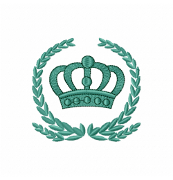Crown Embroidery Design 4x4 Multi-Format Machine Embroidery File