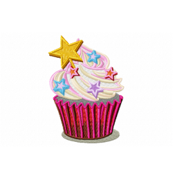 Cupcake Embroidery Design