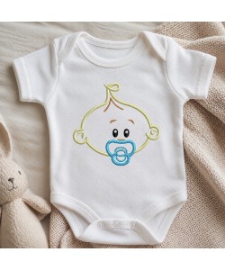 Cute Baby Face Embroidery Design
