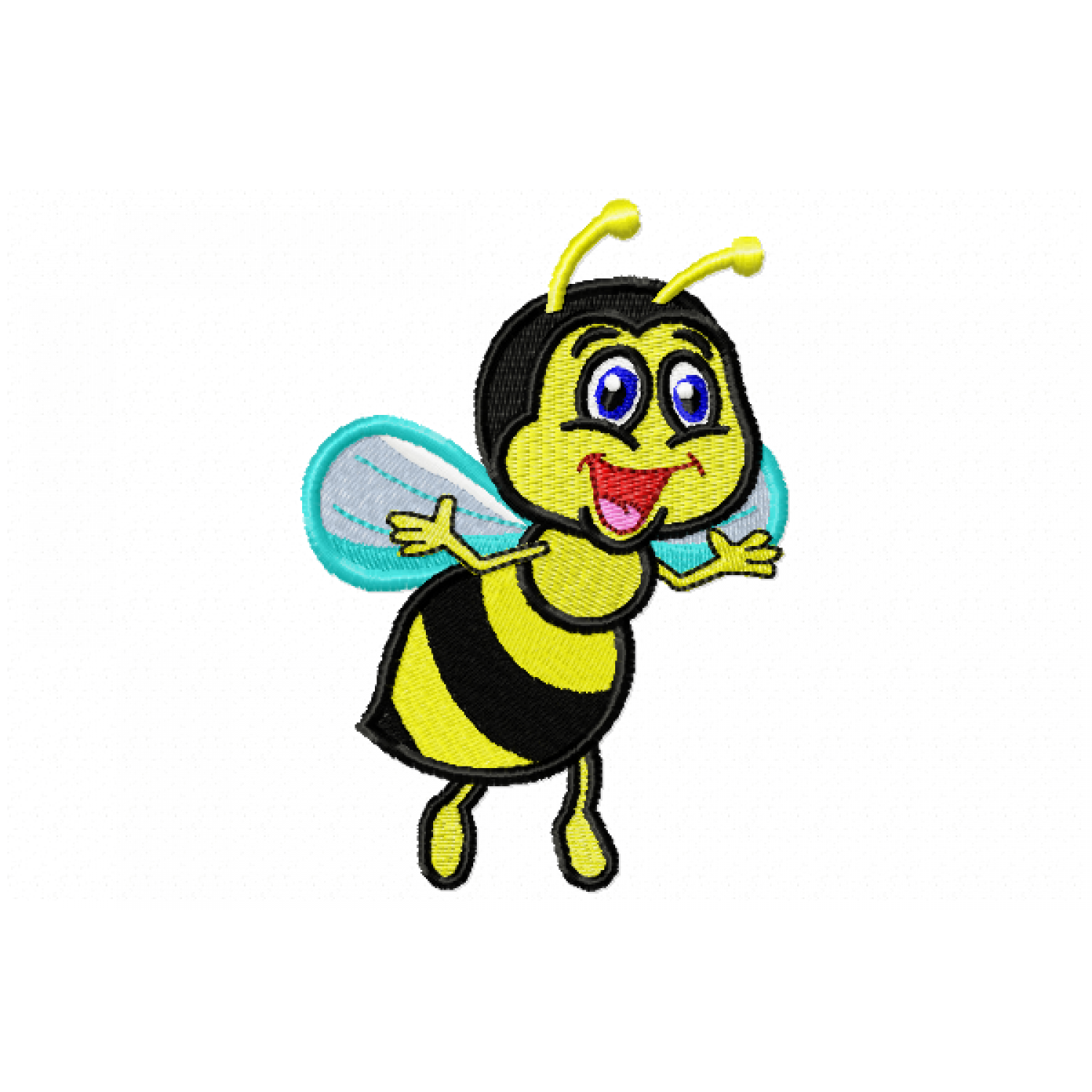 Cute Bee Embroidery Design