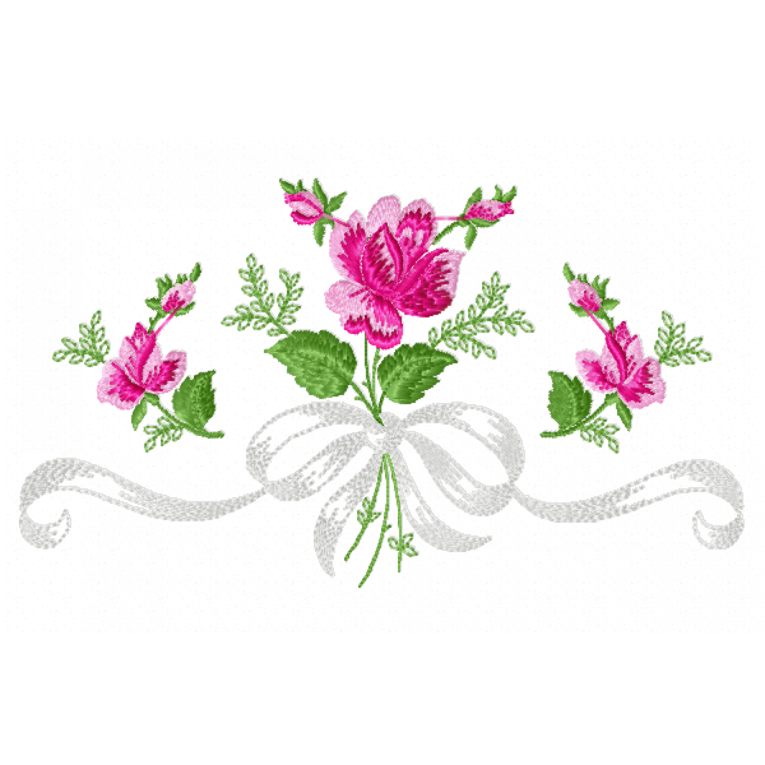 Cute Flower Embroidery Design 5x7