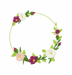 Cute frame roses Embroidery Design