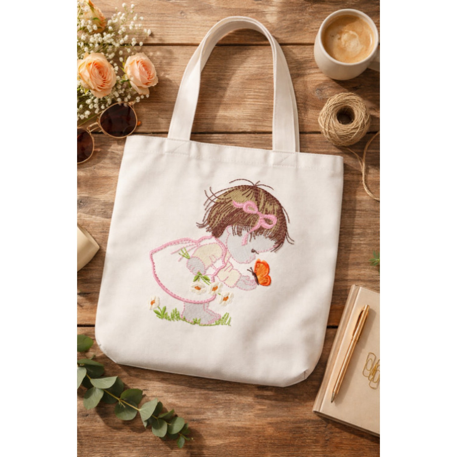 Cute Girl Embroidery Design Free 4x4