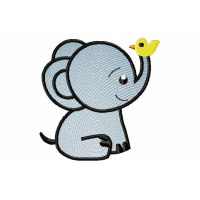 Cute elephant Embroidery Design