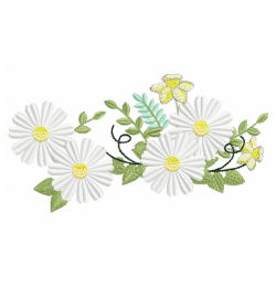 Daisy Flower Embroidery Design